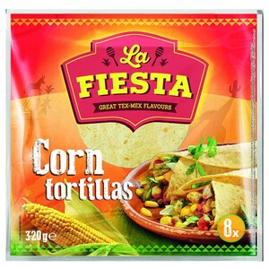La Fiesta Wrap Corn Tortillas 8Inch 320G