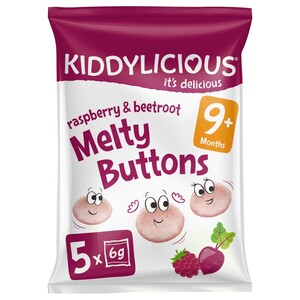 Kiddylicious Melty Button Raspberry & Beetroot 30G