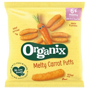 Organix Crunchy Carrot Puffs 6+ Months 20G