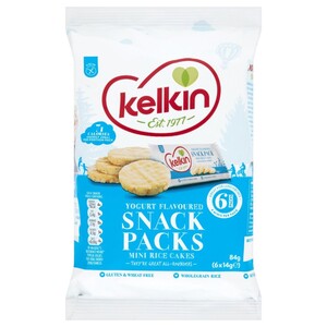 Kelkin Mini Rice Cakes Snack Pack Yoghurt 84G