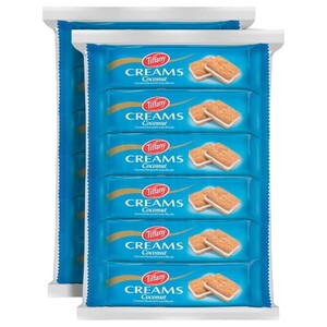 Tiffany Creams Sandwich Biscuit Coconut 90G X12