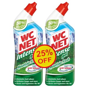 Wc Net Bowl Cleaner Mountain Fresh 750Ml X2 -25%