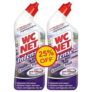 Wc Net Bowl Cleaner Lavender Fresh 750Ml X2 -25%