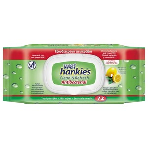Wet Hankies Lemon 72Pcs