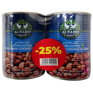 Al Rabih Fava Beans 400G X2 -25%