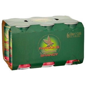 Farsons Shandy Can 33Cl X6