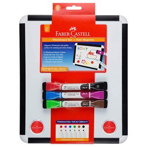 Faber Castell Whiteboard 30 X 25Cm + 3 Bi-Colour Markers