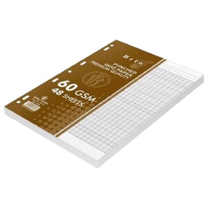 Brio Quiz Papers Punched Séyes 48 Sheets 20X28cm 60G