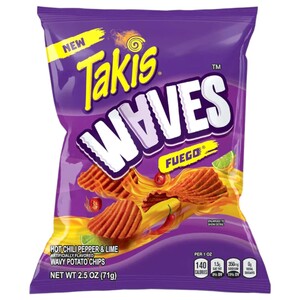 Takis Potato Chips Waves Fuego Hot Chili Pepper & Lime 71G