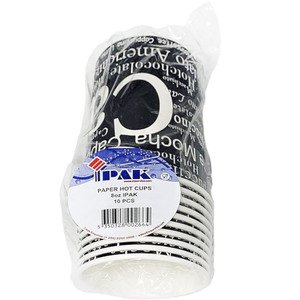Ipak Paper Hot Cup 8Oz 230Ml 10 Pieces