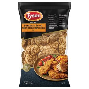 Tyson Southern Fried Crispy Chicken Mini Fillets 1Kg
