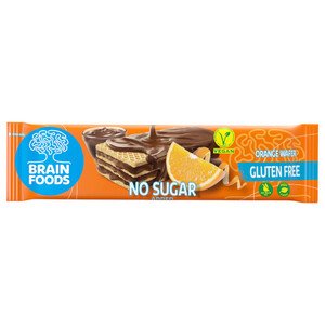 Brain Foods Chocolate Orange Wafer Gluten Free 40G