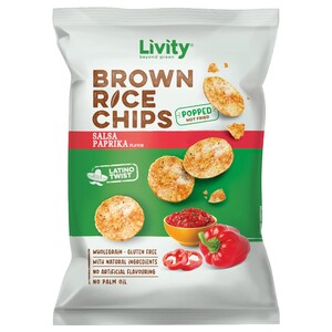 Livity Brown Rice Chips Salsa Paprika 60G