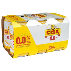 Cisk 0.0 Alcohol Free Lager Can 330Ml X6