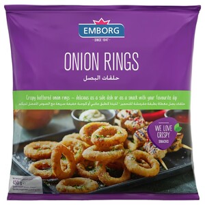 Emborg Onion Rings Battered 450G