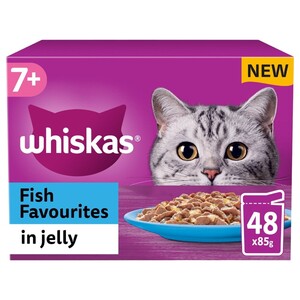 Whiskas 7+ Cat Pouch Fish Jelly 12 Pieces 85G
