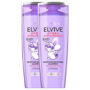 L'oreal Elvive Shampoo Hydra Hyaluronic 400Ml X2