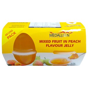 Medallion Mixed Fruit In Peach Jelly 4 Pieces 125G