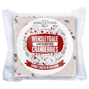 Singletons Wensleydale & Cranberry 200G