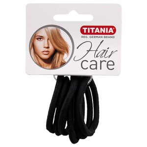 Titania Elastics Black 6 Mm 6 Pieces