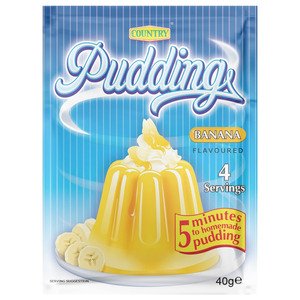 Country Products Puddings Banana 40G