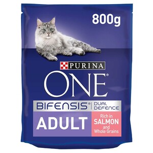 Purina One Adult Cat Salmon & Whole Grains 800G