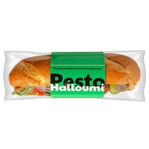 Naked Pesto Halloumi Sandwich
