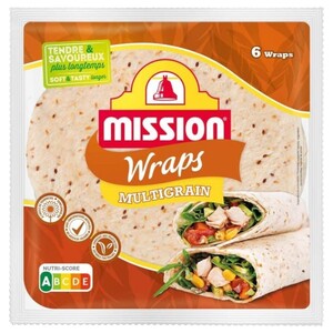 Mission Deli Wraps Multigrain 24Cm 6 Pieces 370G