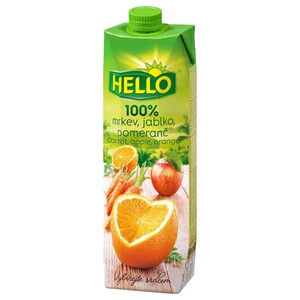 Hello 100% Juice Carrot Orange Apple 1L