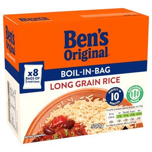 Uncle Bens Original Long Grain Boil In Bag 500G