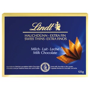 Lindt Swiss Thins Extra Fine Milk Chocolate Thins Delicious 125G