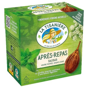 La Tisaniere Apres-Repas Baobab Menthe Poivree, Graines D'anis 30G