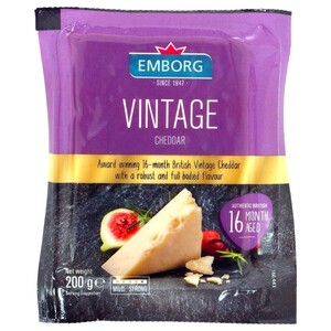 Emborg Vintage Cheddar Cheese 200G