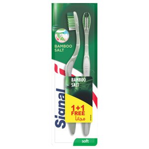 Signal Toothbrush Bamboo Salt Soft 2 Pieces