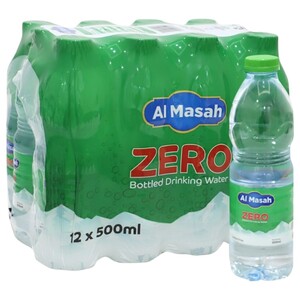 Al Masah Zero Sodium Drinking Water 500Ml X12