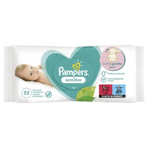 Pampers Baby Wipes Sensitive 52 Pieces