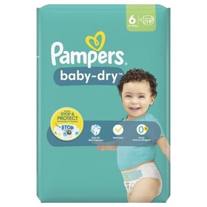 Pampers Baby Dry 6 Extra Large 19 Pieces