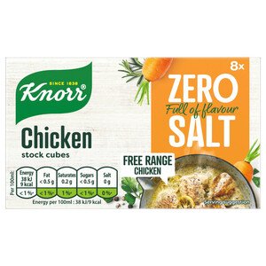 Knorr Zero Salt Chicken Stock Cubes 8 Pieces 72G