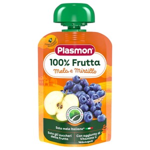 Plasmon Squeeze And Taste Apple And Blueberry 100G