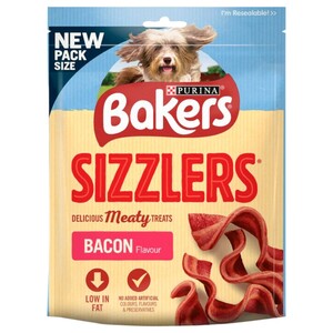 Purina Bakers Sizzlers Delicious Meaty Treats Bacon 90G