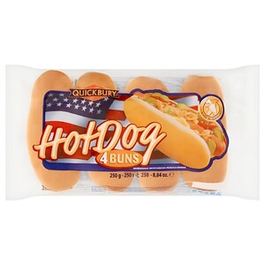 Quickbury Hot Dog Buns 250G