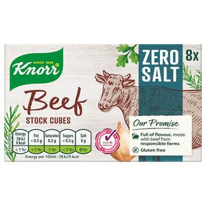 Knorr Zero Salt Beef Stock Cubes 72G