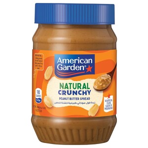 American Garden Peanut Butter Spread Natural Crunchy 454G