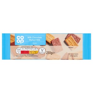 Co-Op Milk Chocolate Malted Milk Biscuits 250G