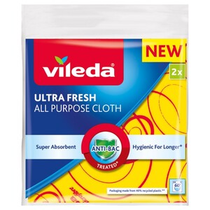 Vileda Ultra Fresh All Purpose Cloth 2 Pieces