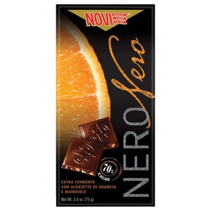 Novi Nero 70% Dark Chocolate Orange & Almond 75G