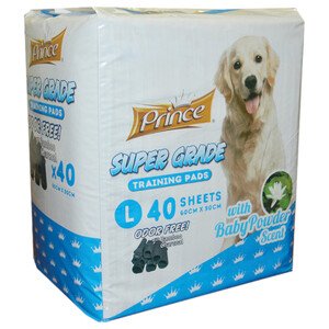 Prince Train Pads Baby Powder 40 Pads 60Cm X 90Cm