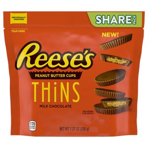 Reese's Peanut Butter Cups Thins Bag 208G