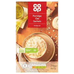 Co-Op Original Porridge Sachets 216G