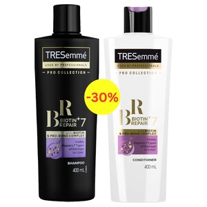 Tresemmé Biotin+Repair Shampoo 400Ml + Conditioner 400Ml -30%